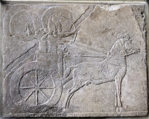 Stove Carving of a Chariot