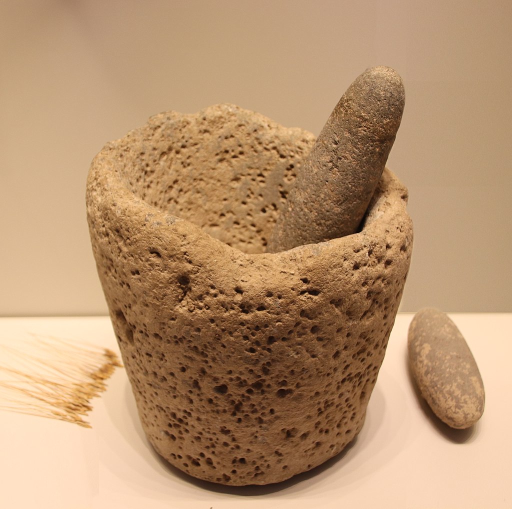 Stone Age Mortar and Pestle