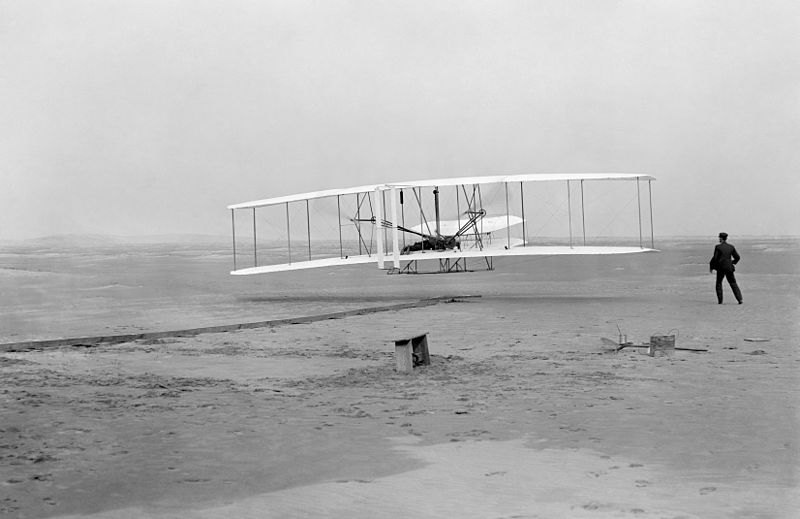 A Photograph of the Wright Brothers First Successful Flight