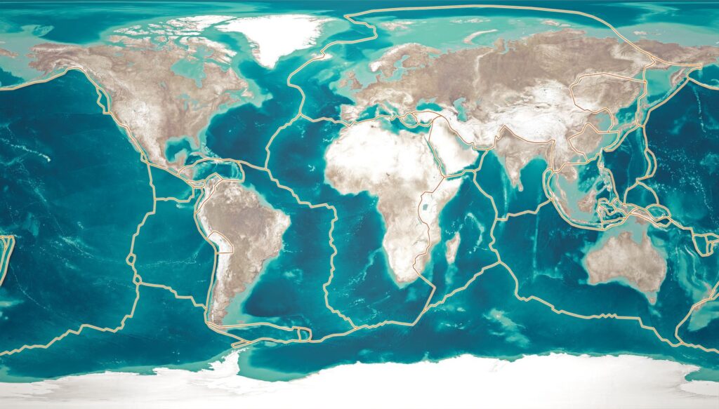 The Plate Boundaries of the Earth
