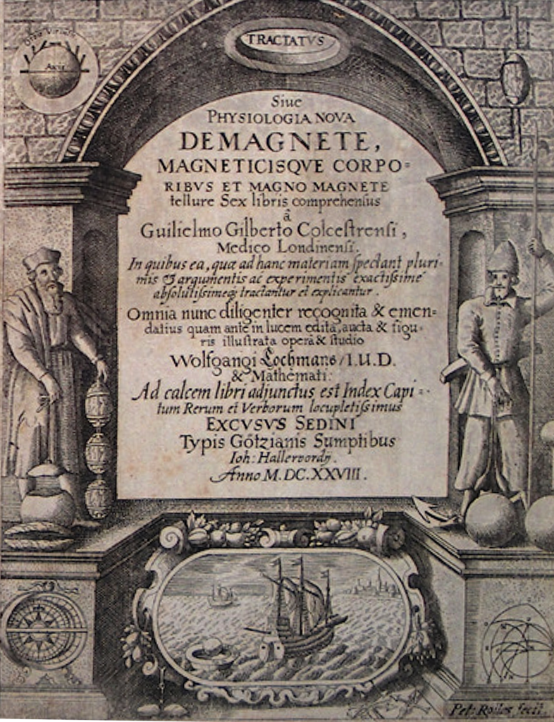 Title page of William Gilbert's De Magnete